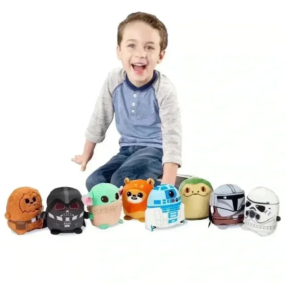 Disney 100 Star Wars Cuutopia 5” Plush 8-Pack - Darth Vader/Chewbacca/R2D2 NEW! - Picture 3 of 7